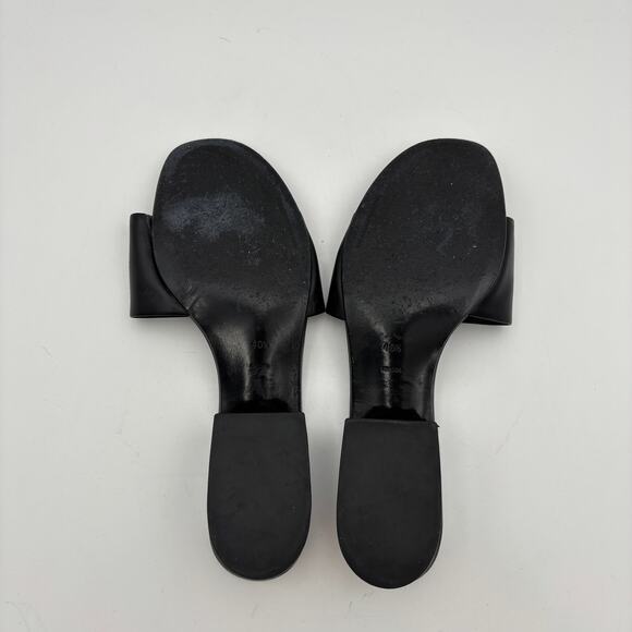 Alexander Wang Lou Leather Block Heel Slides Sandals Women's 40.5 - Picture 8 of 12